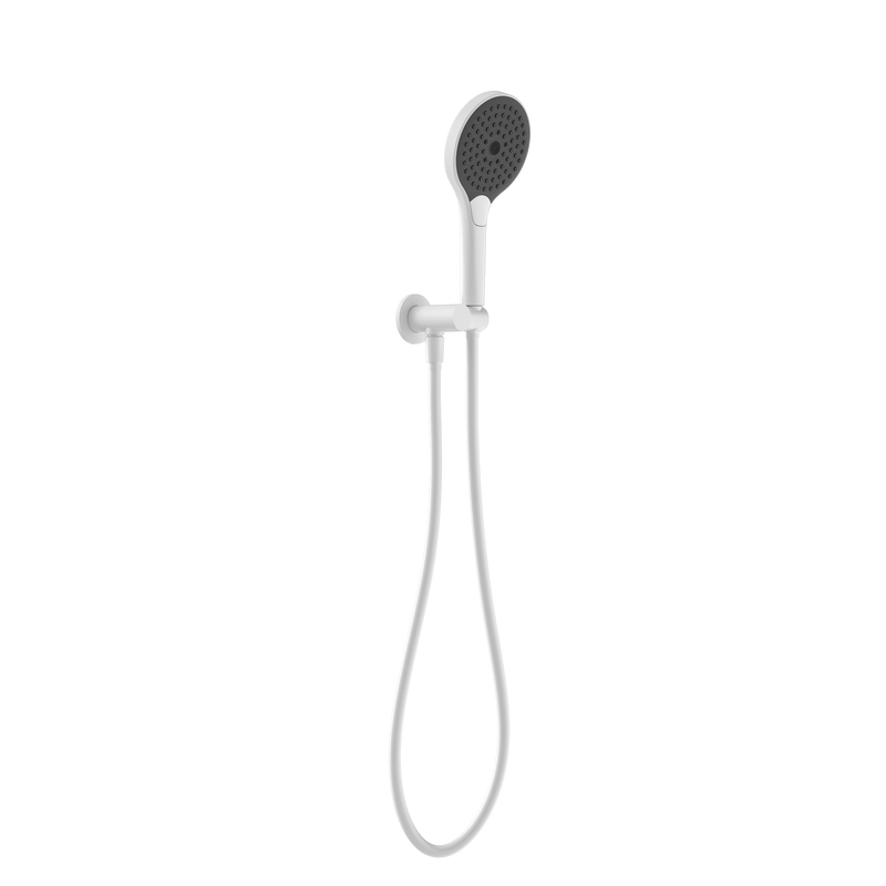 NERO MECCA SHOWER ON BRACKET WITH AIR SHOWER II MATTE WHITE