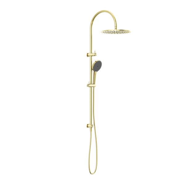 NERO MECCA TWIN SHOWER WITH AIR SHOWER II BRUSHED GOLD