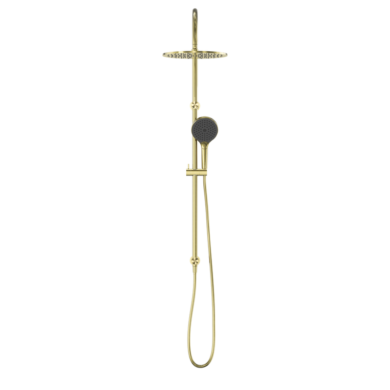 NERO MECCA TWIN SHOWER WITH AIR SHOWER II BRUSHED GOLD