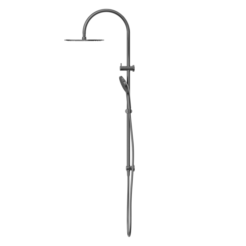NERO MECCA TWIN SHOWER WITH AIR SHOWER II GUN METAL
