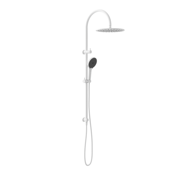NERO MECCA TWIN SHOWER WITH AIR SHOWER II MATTE WHITE