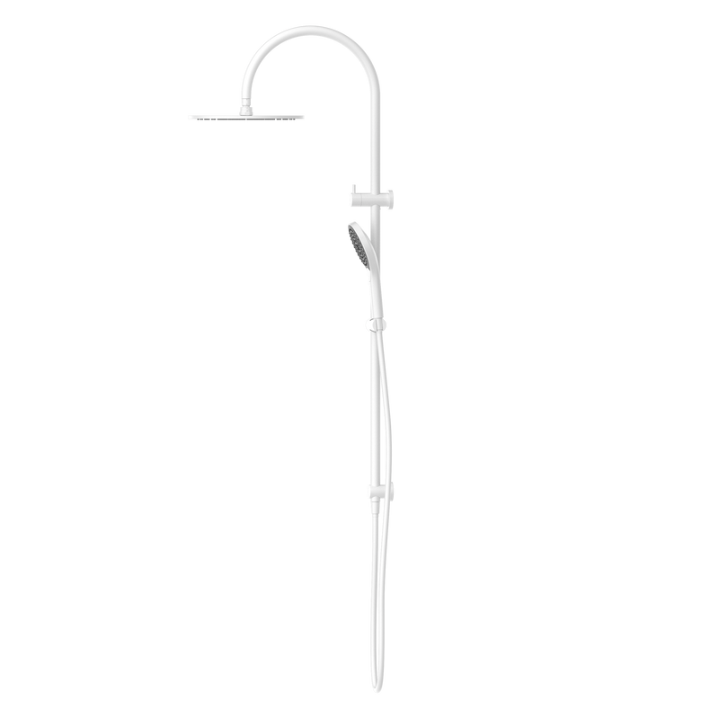 NERO MECCA TWIN SHOWER WITH AIR SHOWER II MATTE WHITE