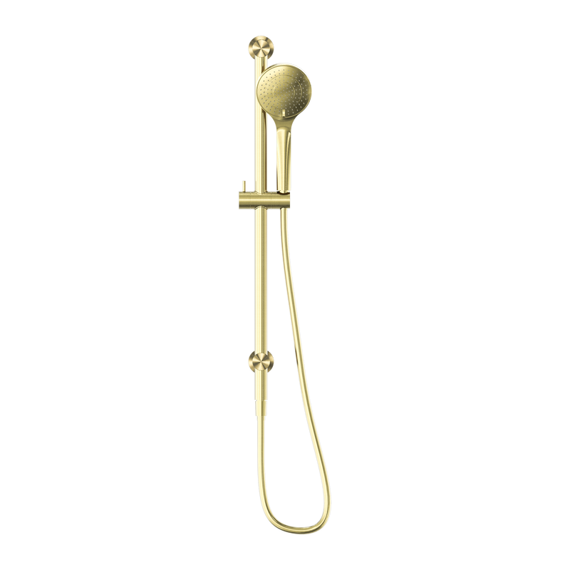 NERO MECCA SHOWER RAIL WITH AIR SHOWER BRUSHED GOLD