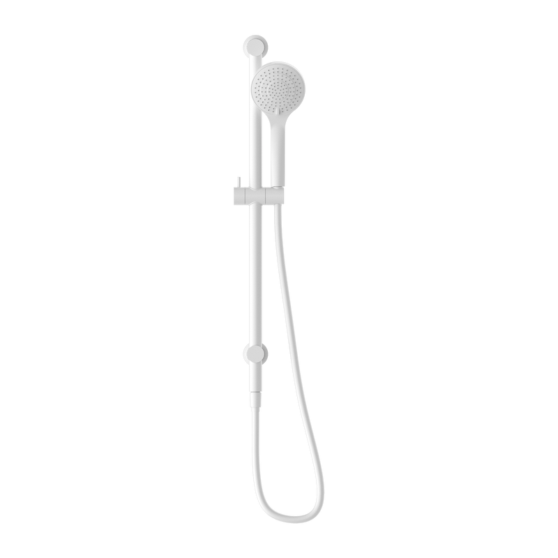 NERO MECCA SHOWER RAIL WITH AIR SHOWER MATTE WHITE