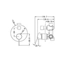 NERO MECCA SHOWER MIXER WITH DIVERTER MATTE BLACK