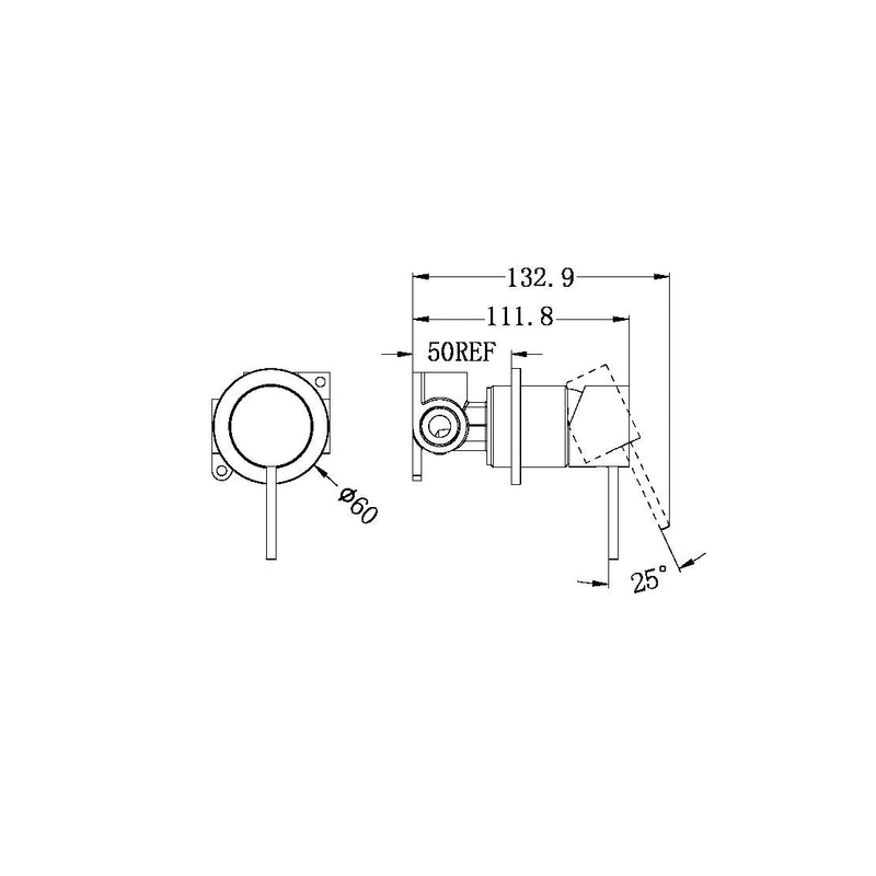NERO MECCA SHOWER MIXER BRUSHED NICKEL