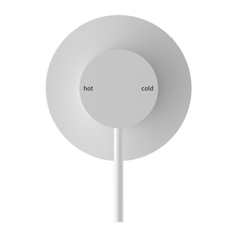 NERO MECCA SHOWER MIXER PLATE MATTE WHITE