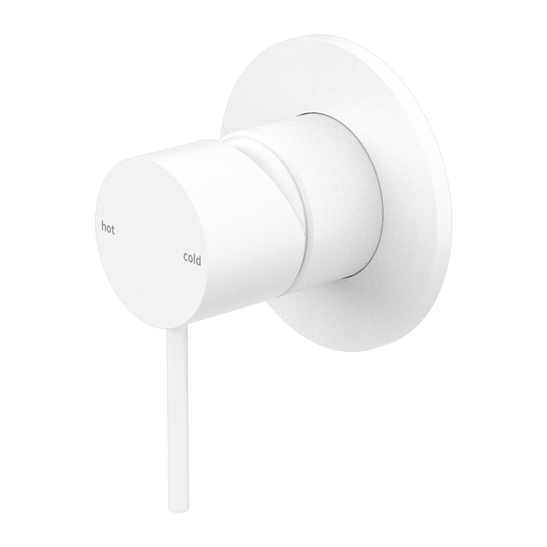 NERO MECCA SHOWER MIXER PLATE MATTE WHITE