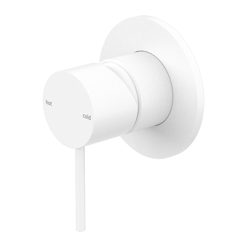 NERO MECCA SHOWER MIXER PLATE MATTE WHITE