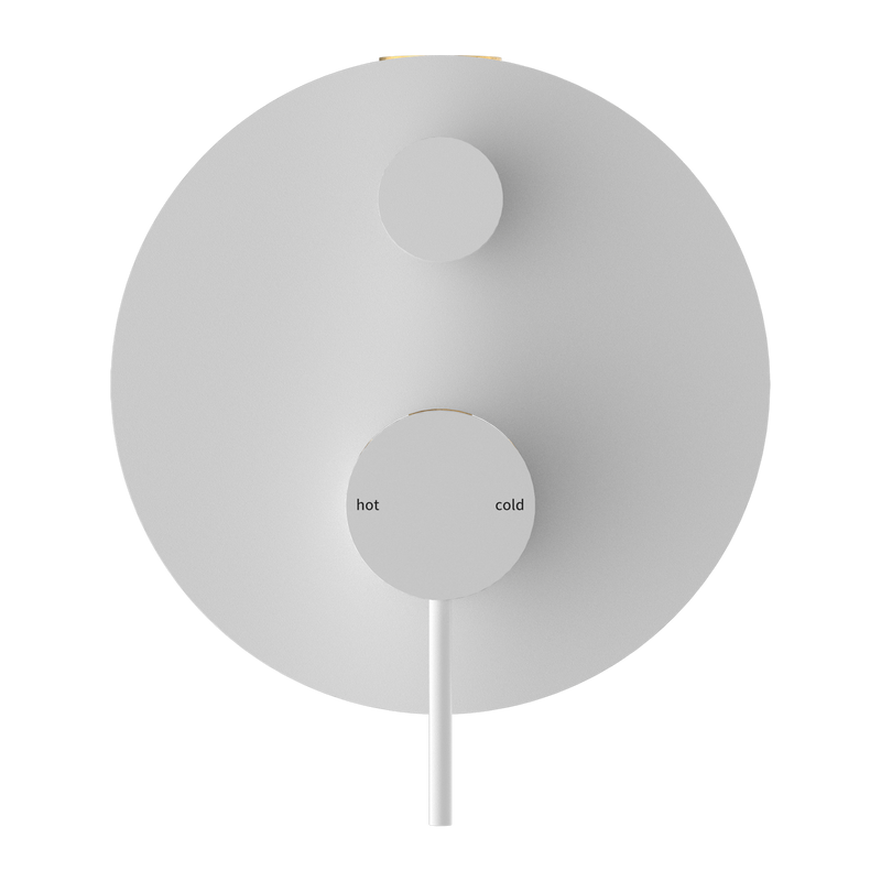 NERO MECCA SHOWER MIXER WITH DIVERTOR MATTE WHITE