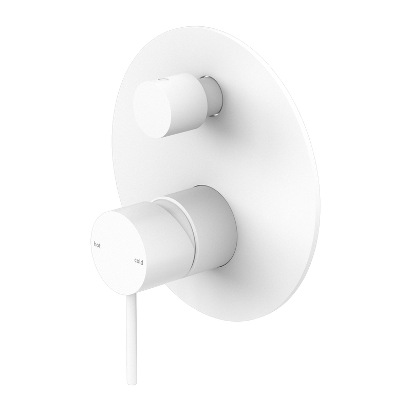 NERO MECCA SHOWER MIXER WITH DIVERTOR MATTE WHITE