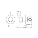 NERO MECCA  HANDLE UP SHOWER MIXER CHROME