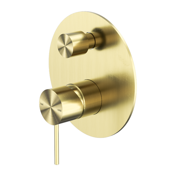 NERO MECCA SHOWER MIXER WITH DIVERTOR BRUSHED GOLD
