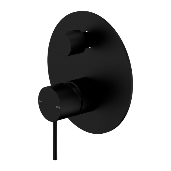 NERO MECCA SHOWER MIXER WITH DIVERTER MATTE BLACK