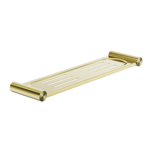 NERO MECCA METAL SHOWER SHELF BRUSHED GOLD