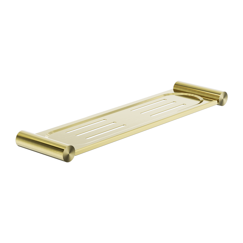 NERO MECCA METAL SHOWER SHELF BRUSHED GOLD
