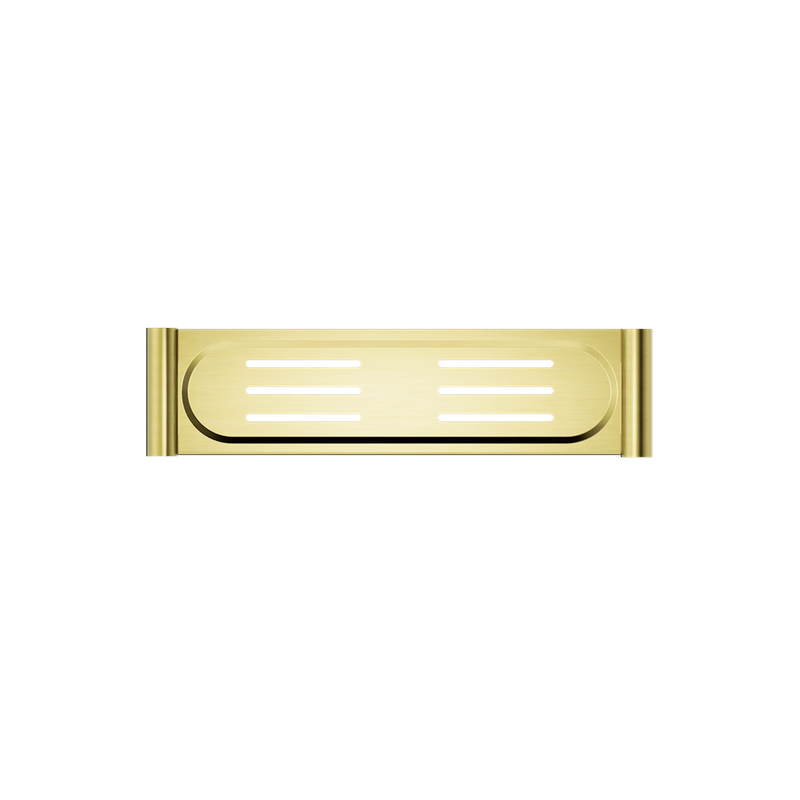 NERO MECCA METAL SHOWER SHELF BRUSHED GOLD