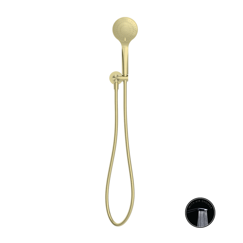 NERO OPAL SHOWER ON BRACKET WITH AIR SHOWER BRUSHED GOLD