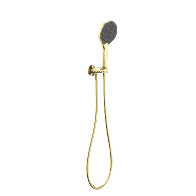 NERO OPAL SHOWER ON BRACKET WITH AIR SHOWER II BRUSHED GOLD
