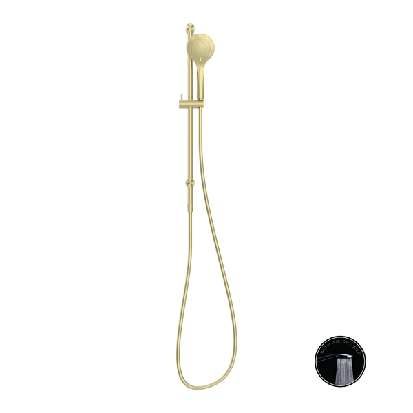 NERO OPAL SHOWER RAIL WITH AIR SHOWER BRUSHED GOLD
