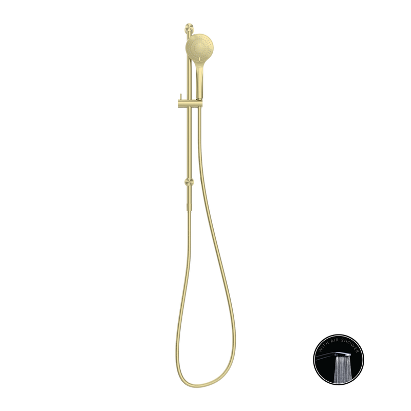 NERO OPAL SHOWER RAIL WITH AIR SHOWER BRUSHED GOLD