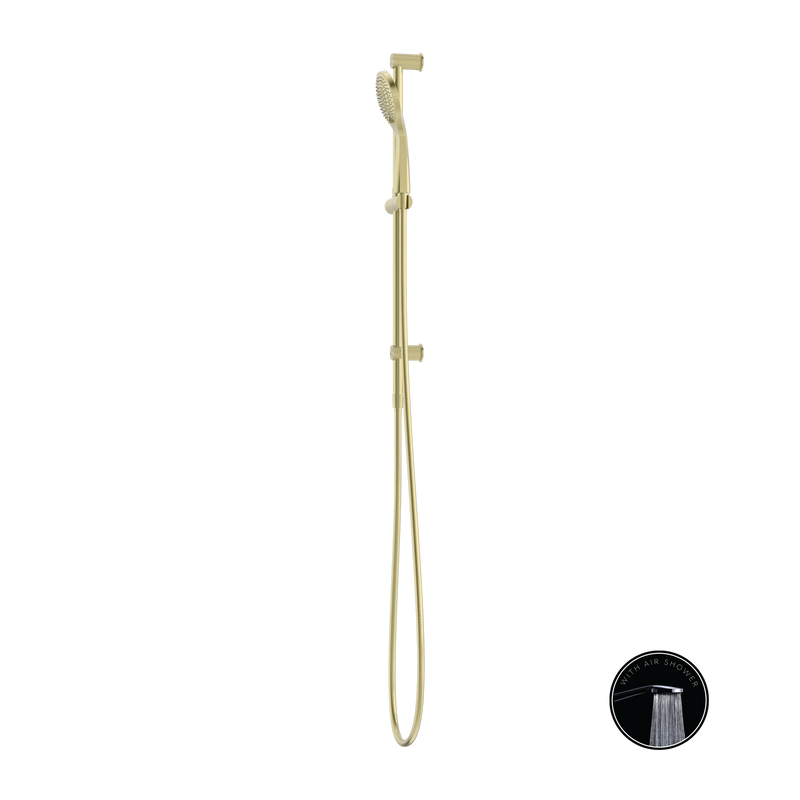 NERO OPAL SHOWER RAIL WITH AIR SHOWER BRUSHED GOLD
