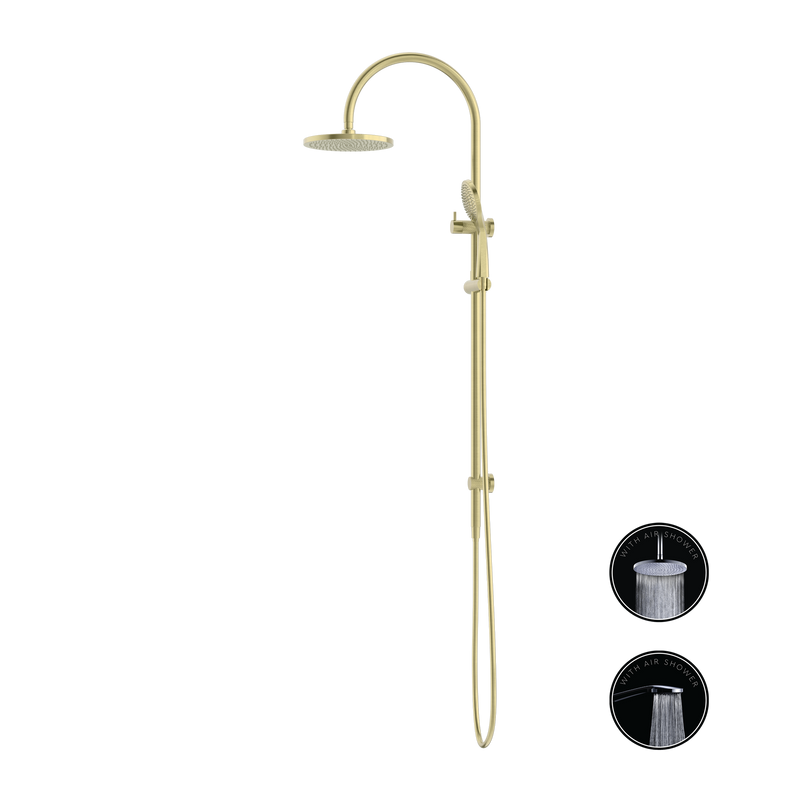 NERO OPAL TWIN SHOWER WITH AIR SHOWER 339MM BRUSHED GOLD