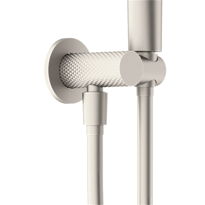 NERO OPAL SHOWER ON BRACKET BRUSHED NICKEL