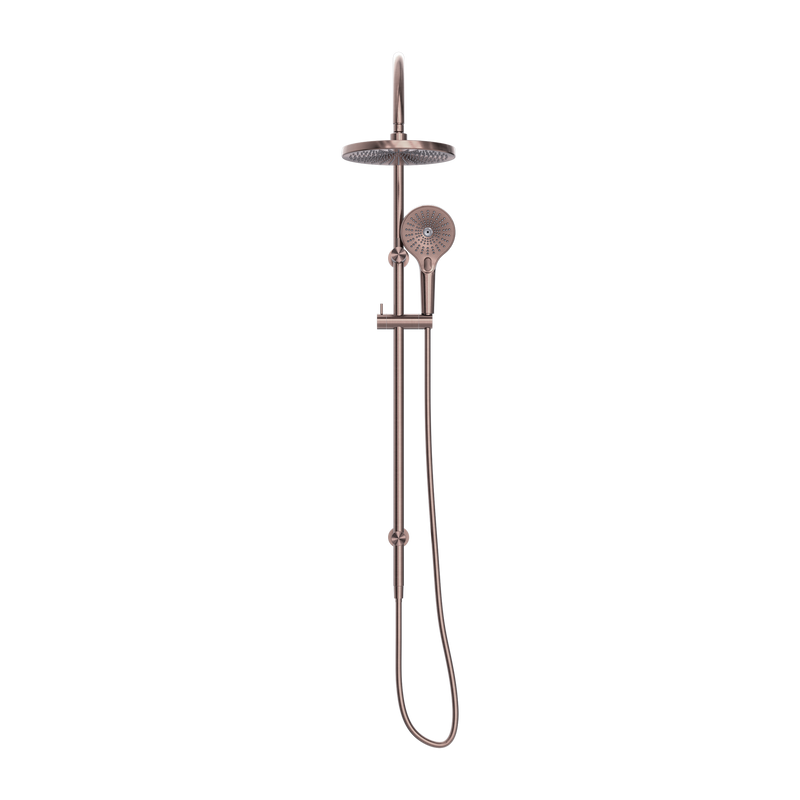 NERO OPAL TWIN SHOWER BRUSHED BRONZE