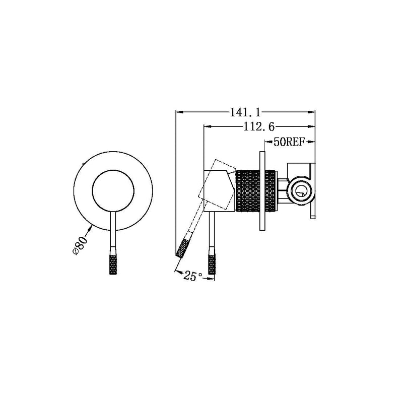 NERO OPAL SHOWER MIXER PLATE GRAPHITE