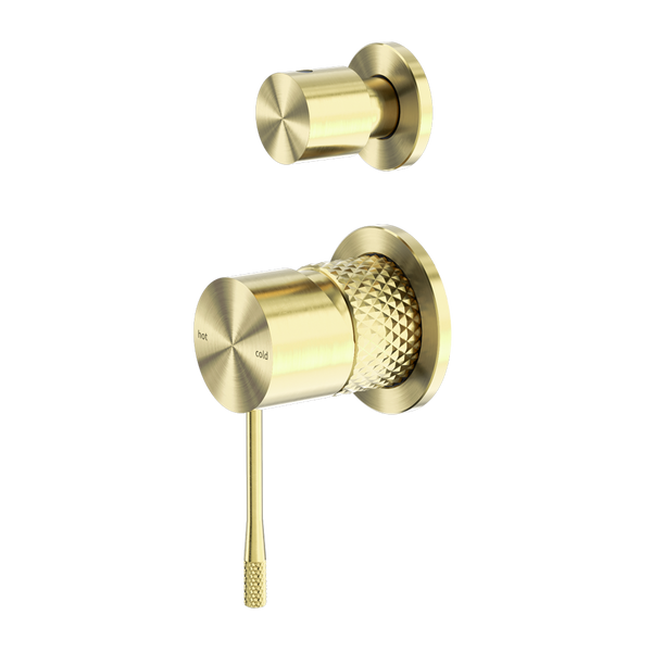 NERO OPAL SHOWER MIXER DIVERTER SEPARATE PLATE BRUSHED GOLD