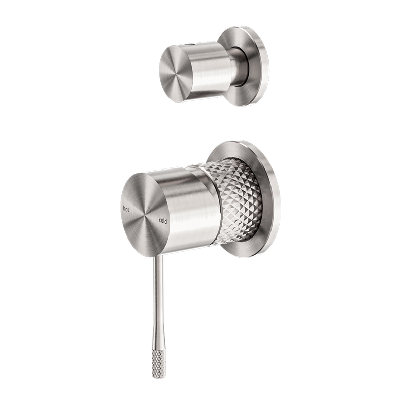NERO OPAL SHOWER MIXER DIVERTER SEPARATE PLATE BRUSHED NICKEL