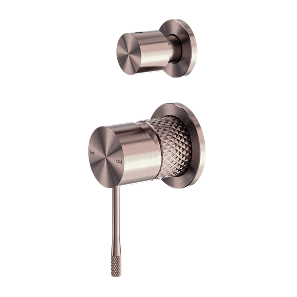 NERO OPAL SHOWER MIXER DIVERTER SEPARATE PLATE BRUSHED BRONZE