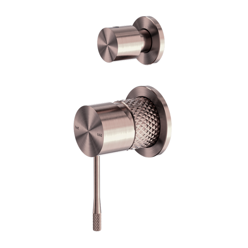NERO OPAL SHOWER MIXER DIVERTER SEPARATE PLATE BRUSHED BRONZE