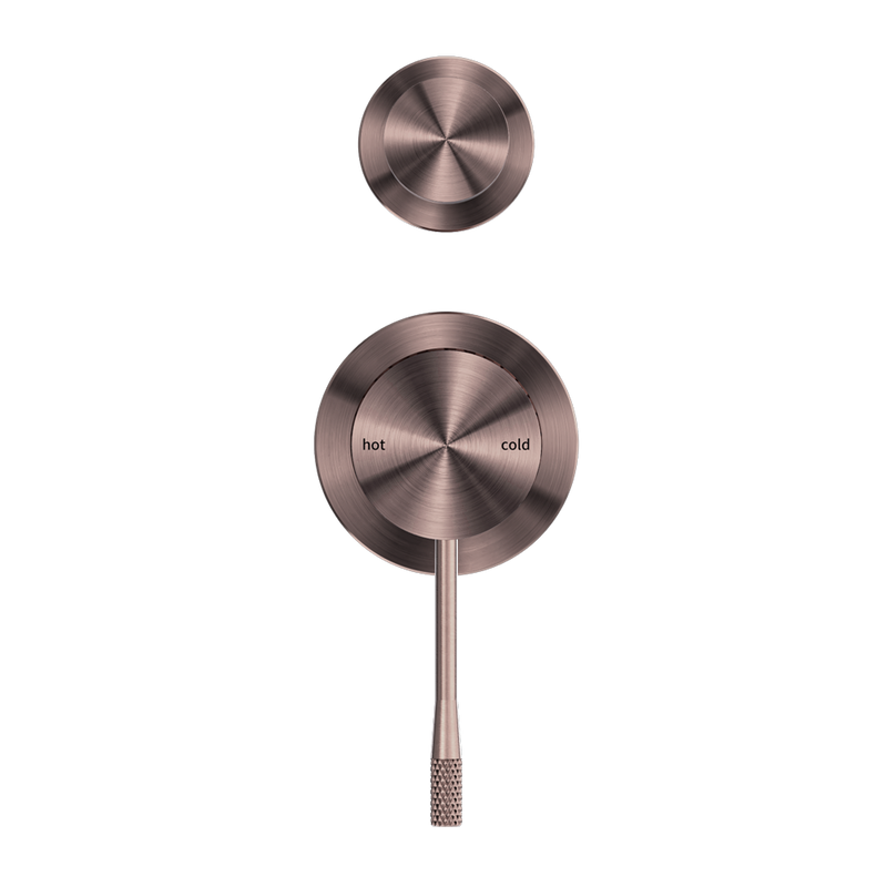 NERO OPAL SHOWER MIXER DIVERTER SEPARATE PLATE BRUSHED BRONZE