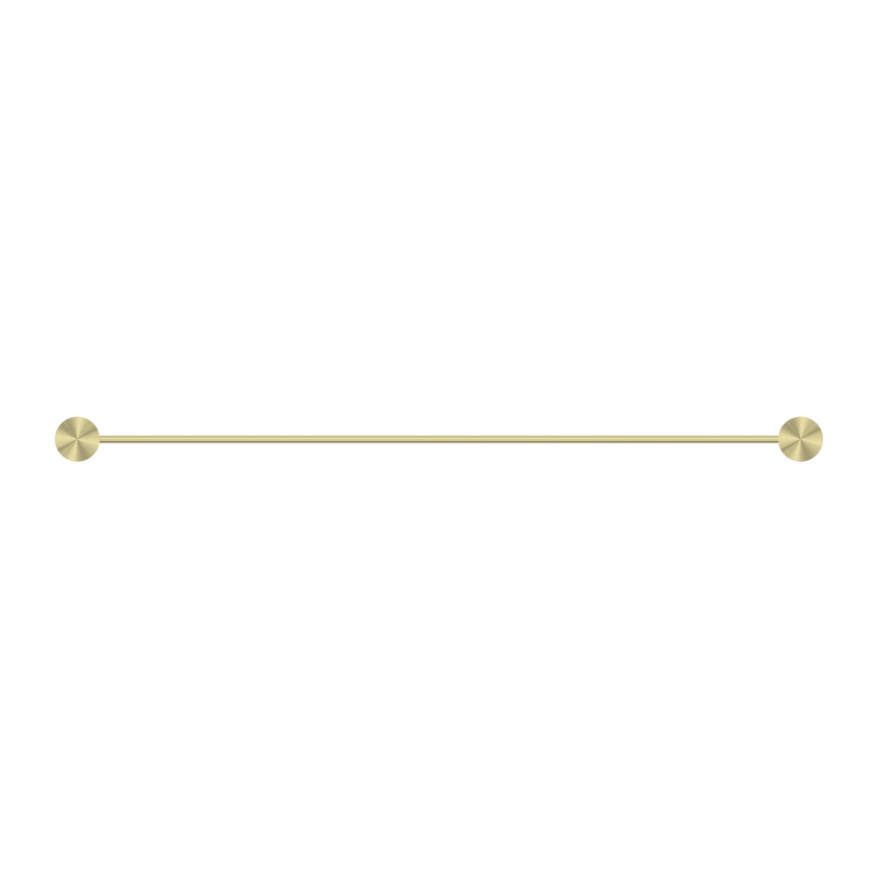 NERO OPAL NON-HEATED SINGLE TOWEL RAIL BRUSHED GOLD (AVAILABLE IN 600MM AND 800MM)