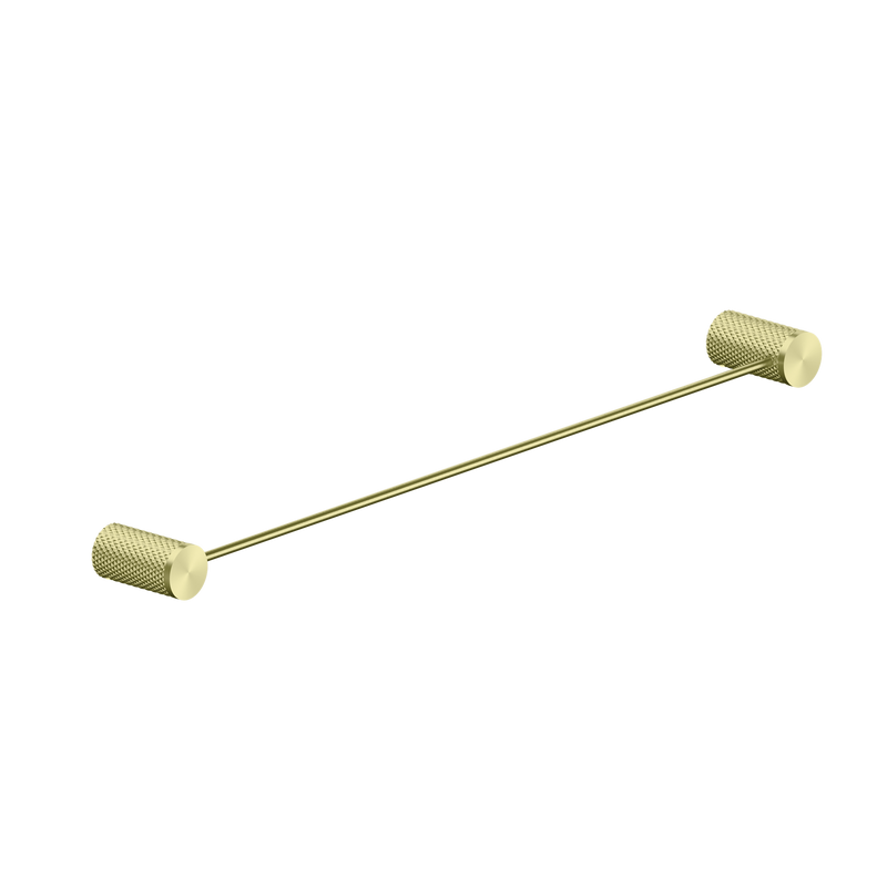 NERO OPAL NON-HEATED SINGLE TOWEL RAIL BRUSHED GOLD (AVAILABLE IN 600MM AND 800MM)
