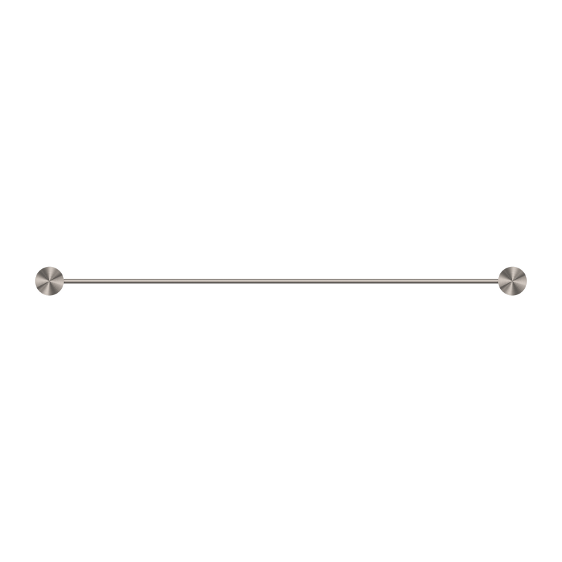 NERO OPAL NON-HEATED SINGLE TOWEL RAIL BRUSHED NICKEL (AVAILABLE IN 600MM AND 800MM)