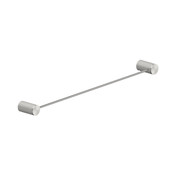 NERO OPAL NON-HEATED SINGLE TOWEL RAIL BRUSHED NICKEL (AVAILABLE IN 600MM AND 800MM)