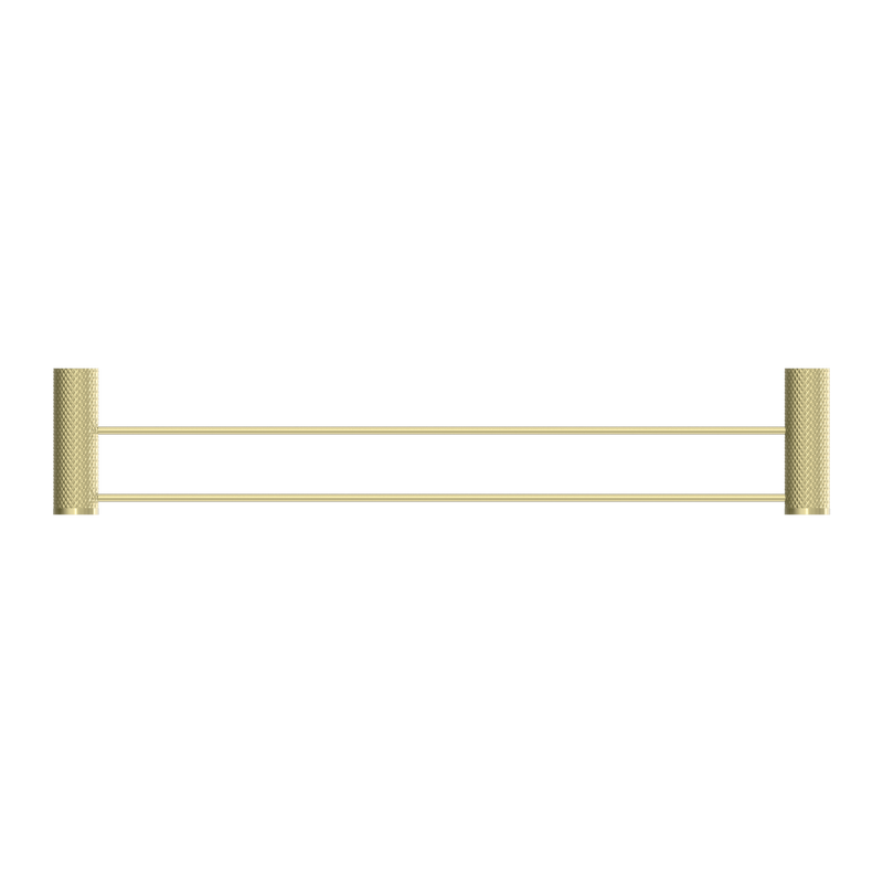 NERO OPAL NON-HEATED DOUBLE TOWEL RAIL BRUSHED GOLD (AVAILABLE IN 600MM AND 800MM)