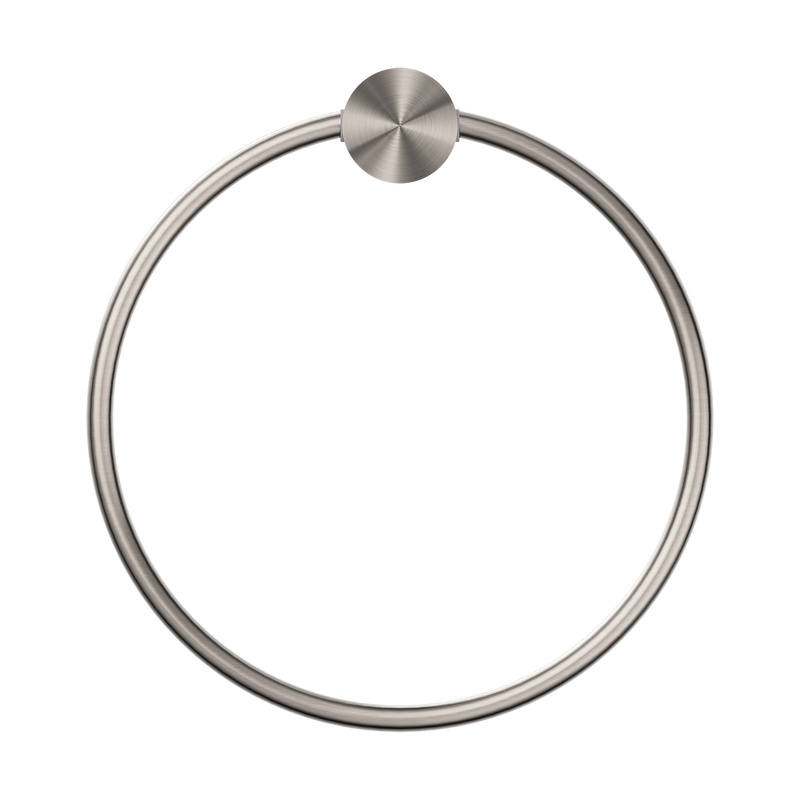 NERO OPAL TOWEL RING 202MM BRUSHED NICKEL