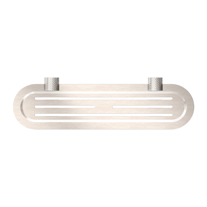 NERO OPAL METAL SHOWER SHELF 420MM BRUSHED NICKEL