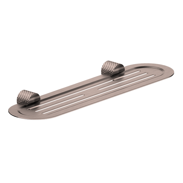 NERO OPAL METAL SHOWER SHELF 420MM BRUSHED BRONZE