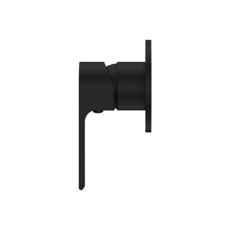 NERO BIANCA SHOWER MIXER PLATE 80MM MATTE BLACK