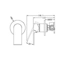 NERO BIANCA SHOWER MIXER PLATE BRUSHED NICKEL