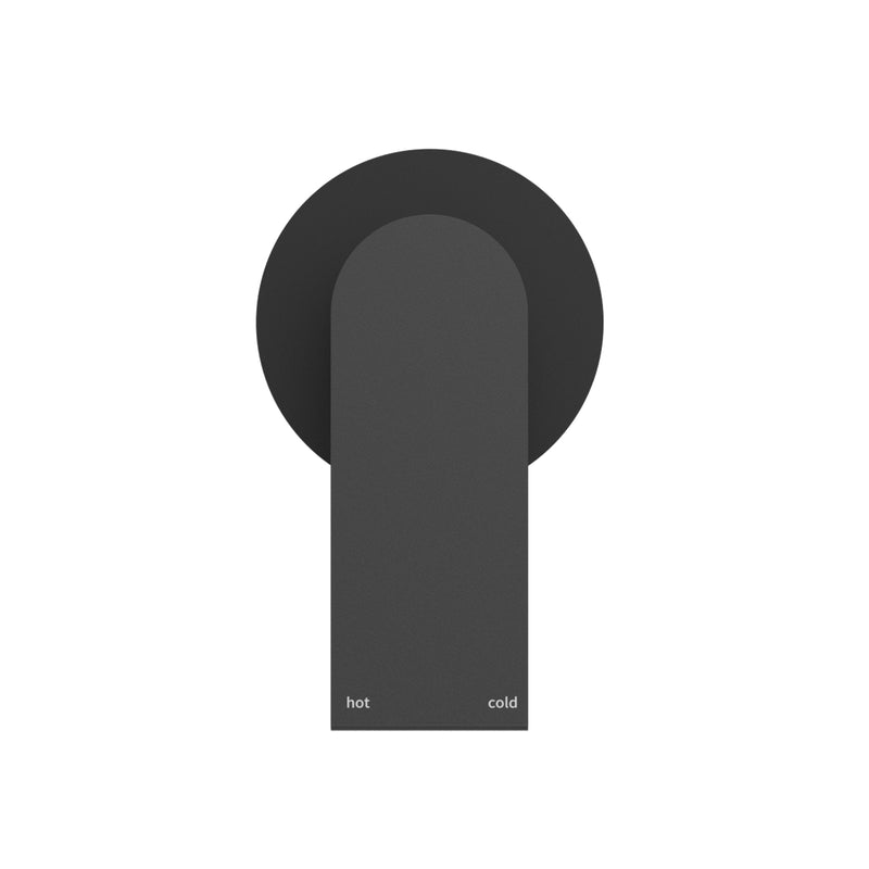 NERO BIANCA SHOWER MIXER PLATE 80MM MATTE BLACK