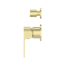 NERO BIANCA SHOWER MIXER DIVERTER SEPARATE BACK PLATE BRUSHED GOLD