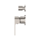 NERO BIANCA SHOWER MIXER DIVERTER SEPARATE BACK PLATE BRUSHED NICKEL