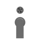 NERO BIANCA SHOWER MIXER DIVERTER SEPARATE BACK PLATE GUN METAL