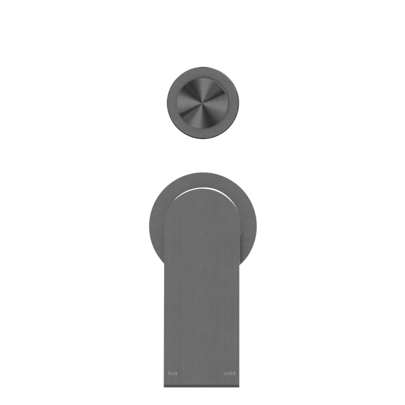 NERO BIANCA SHOWER MIXER DIVERTER SEPARATE BACK PLATE GUN METAL